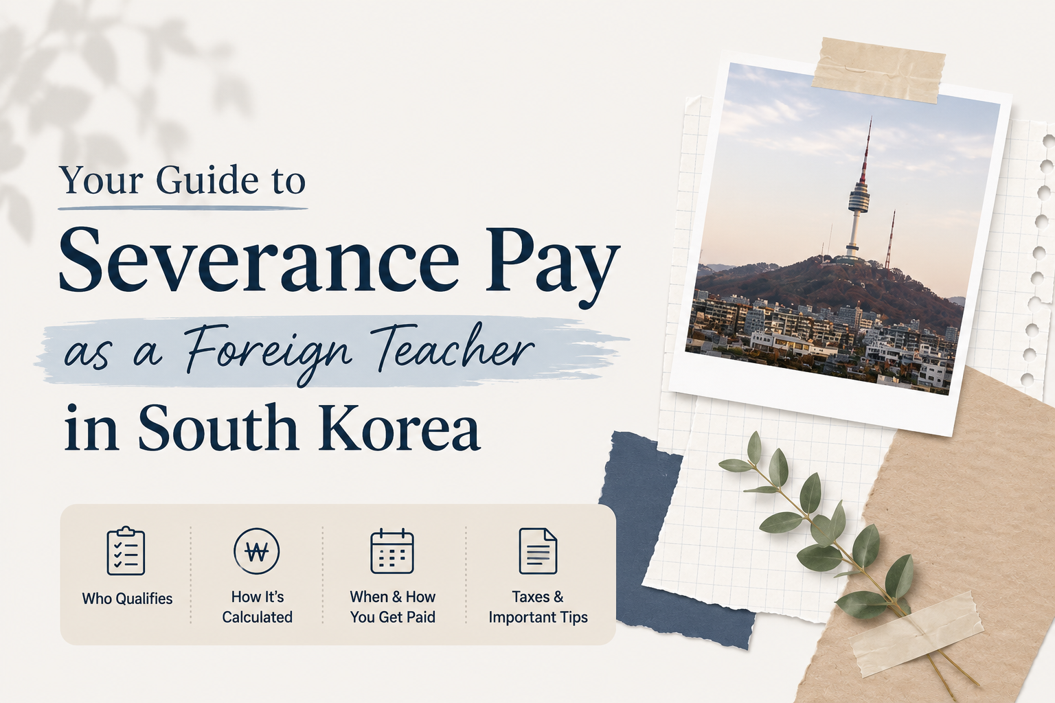Your Guide to Severance Pay as a Foreign Teacher in South Korea