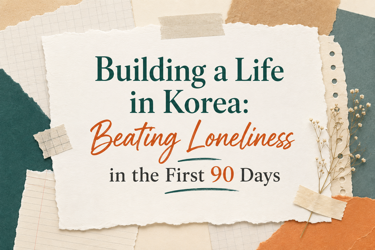 Building a Life in Korea: Beating Loneliness in the First 90 Days